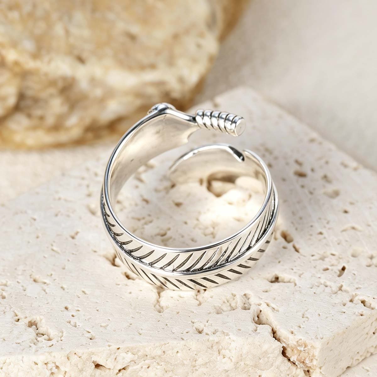 Artistic Ethnic Adjustable Open Ring, Unique Charming Design